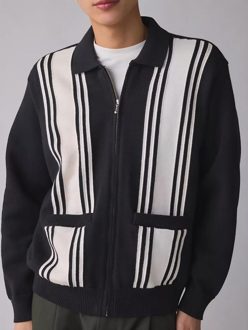 ❤️BUY 2 GET 1 FREE   OBEY Matt Zip Up Polo Collar Sweater